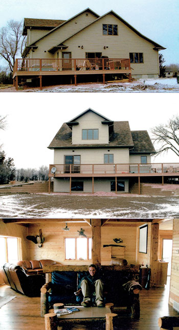 Historic 1938 Cain Creek hunting lodge exterior in Wolsey SD